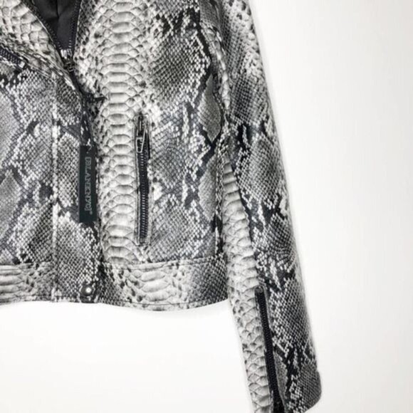 BLANKNYC Snake Embossed Faux Leather Moto Jacket  - Picture 3 of 9